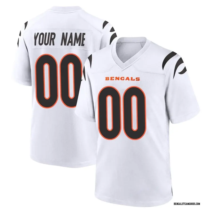 Ted Karras Men's Nike White Cincinnati Bengals Game Custom Jersey Size: 3XL