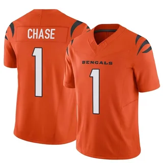 Nike Men's Cincinnati Bengals Ja'Marr Chase #1 Vapor Untouchable Limited  Black Jersey