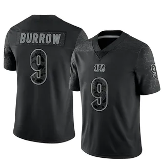 Joe Burrow Cincinnati Bengals Men's Limited Reflective Nike Jersey - Black