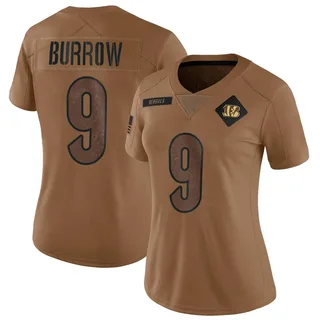 Joe Burrow Cincinnati Bengals Women's Limited 2023 Salute To Service Nike Jersey - Brown