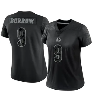 Joe Burrow Cincinnati Bengals Women's Limited Reflective Nike Jersey - Black